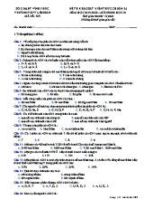 Đề thi khảo sát kiển thức chuẩn bị môn Sinh học Lớp 10 - Mã đề 209 - Năm học 2019-2020 - Trường THPT Liễn Sơn